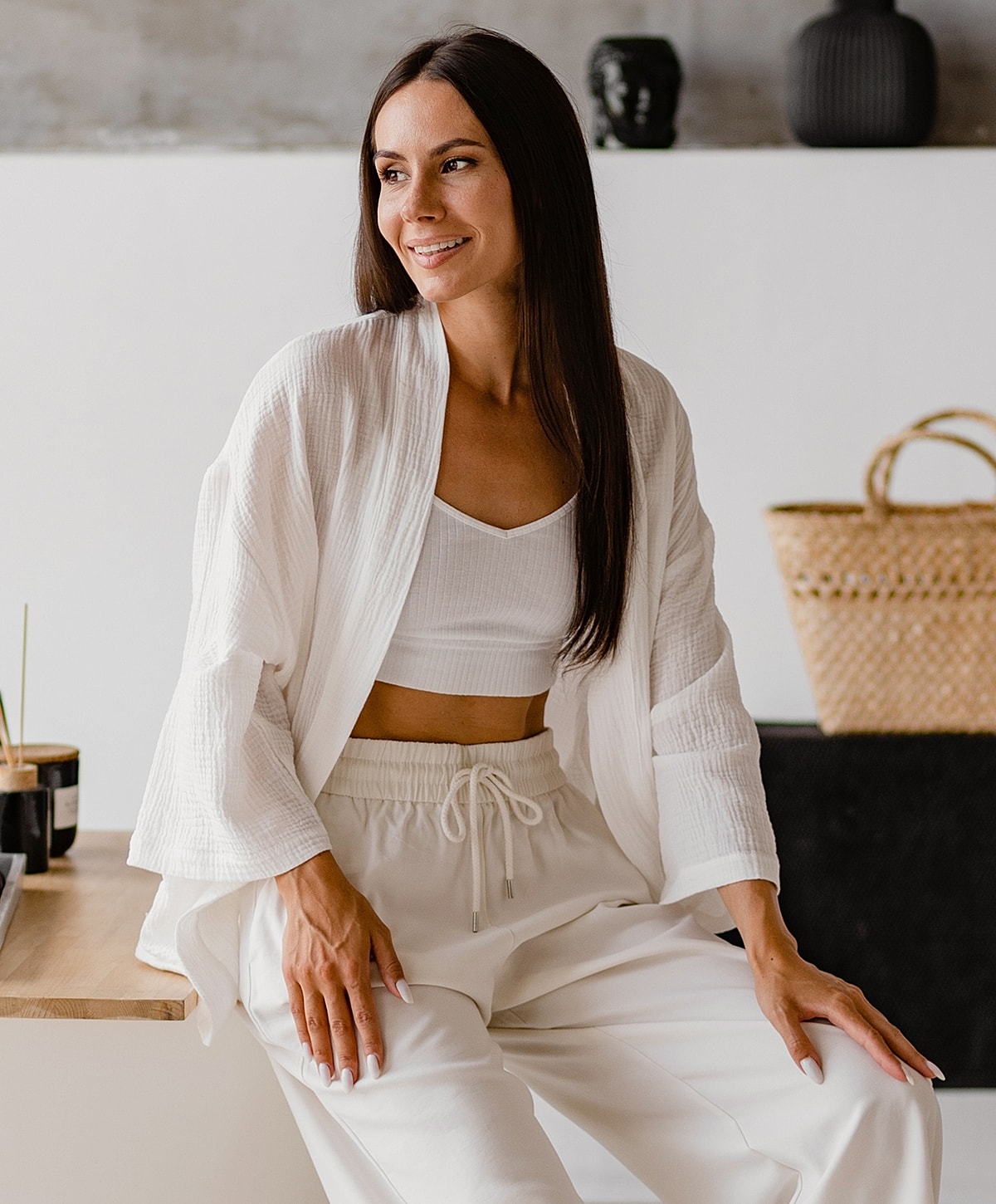 Doctor administering treatment to woman in clinic.