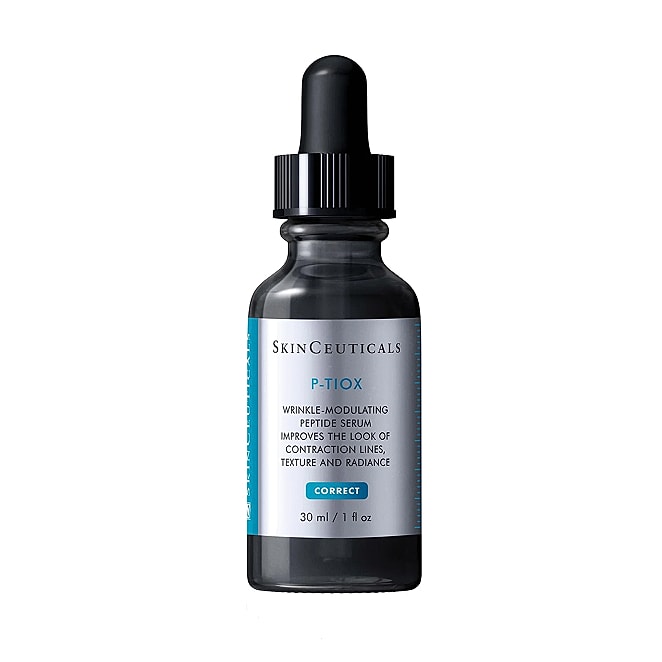 SkinCeuticals P-Tiox wrinkle-modulating serum bottle.