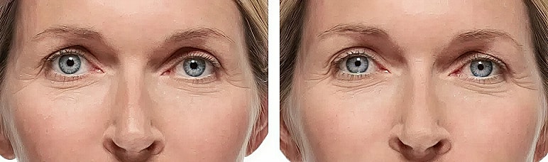 Comparison of two facial expressions or looks