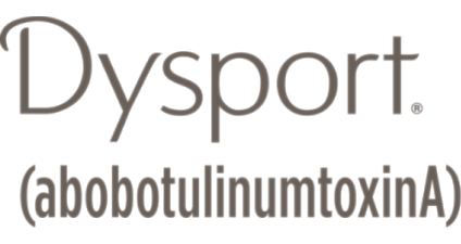 Dysport logo with abobotulinumtoxinA mentioned.