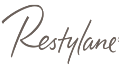 Restylane logo in elegant script font.
