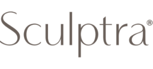 Sculptra logo and branding.