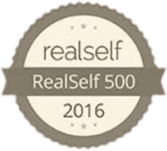 RealSelf 500 award badge for 2016